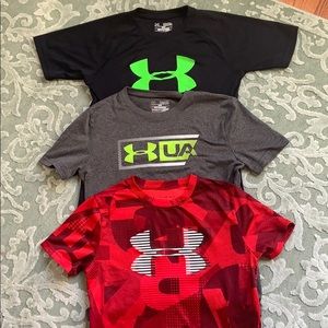 Boys medium Under Armour shirts